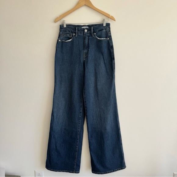 Good American | Good Skate High Rise Wide Leg 34” Inseam Flare Jeans ~ US 6 - Picture 8 of 12